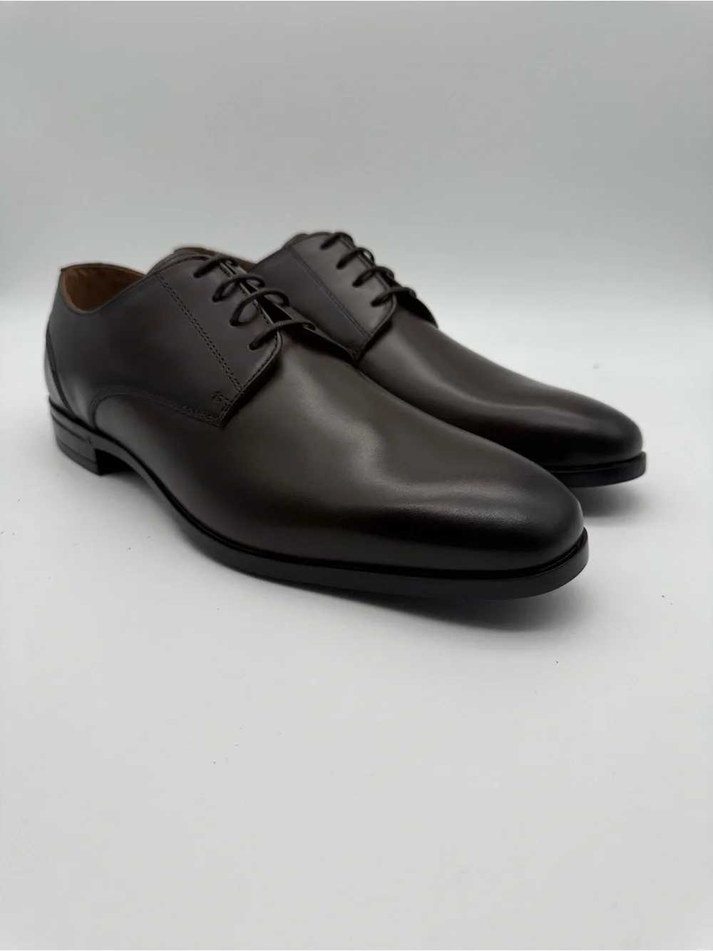 BRAND NEW Hugo Boss BOSS Portland Derby Dark Brown Leather Men’s Size 9 US